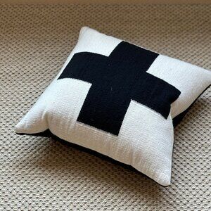 Jonathan Adler Pop Cross Pillow in Black/Cream
